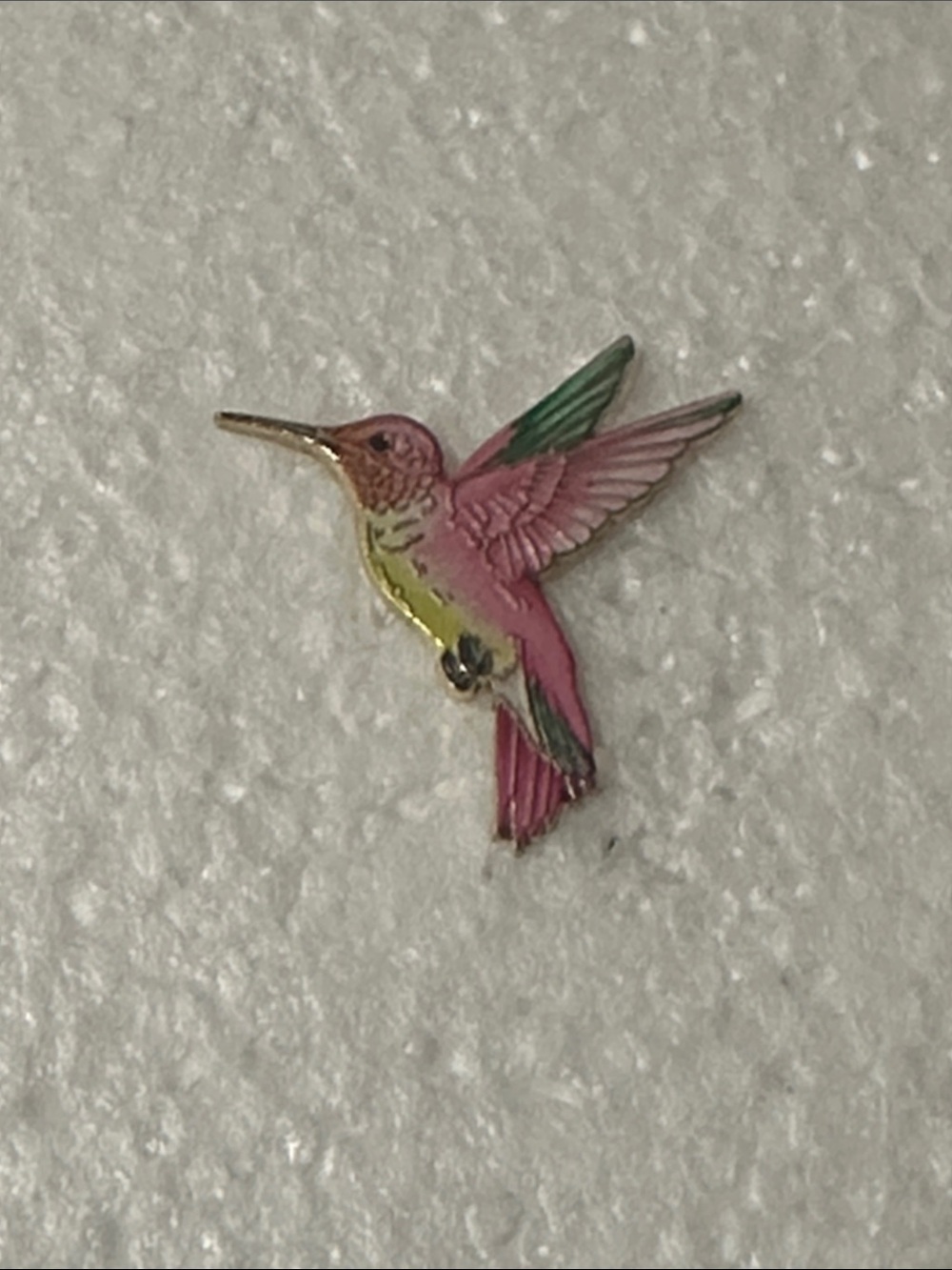 Pink Hummingbird Bird Pin - Decorative Pet-Themed Accessory